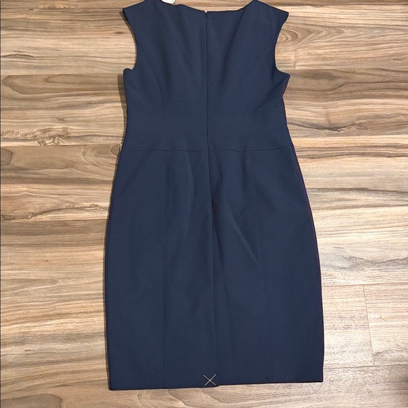 Brooks Brothers Womens Dress 10 Sheath Navy Career Sleeveless Office Knee Length - Picture 8 of 8